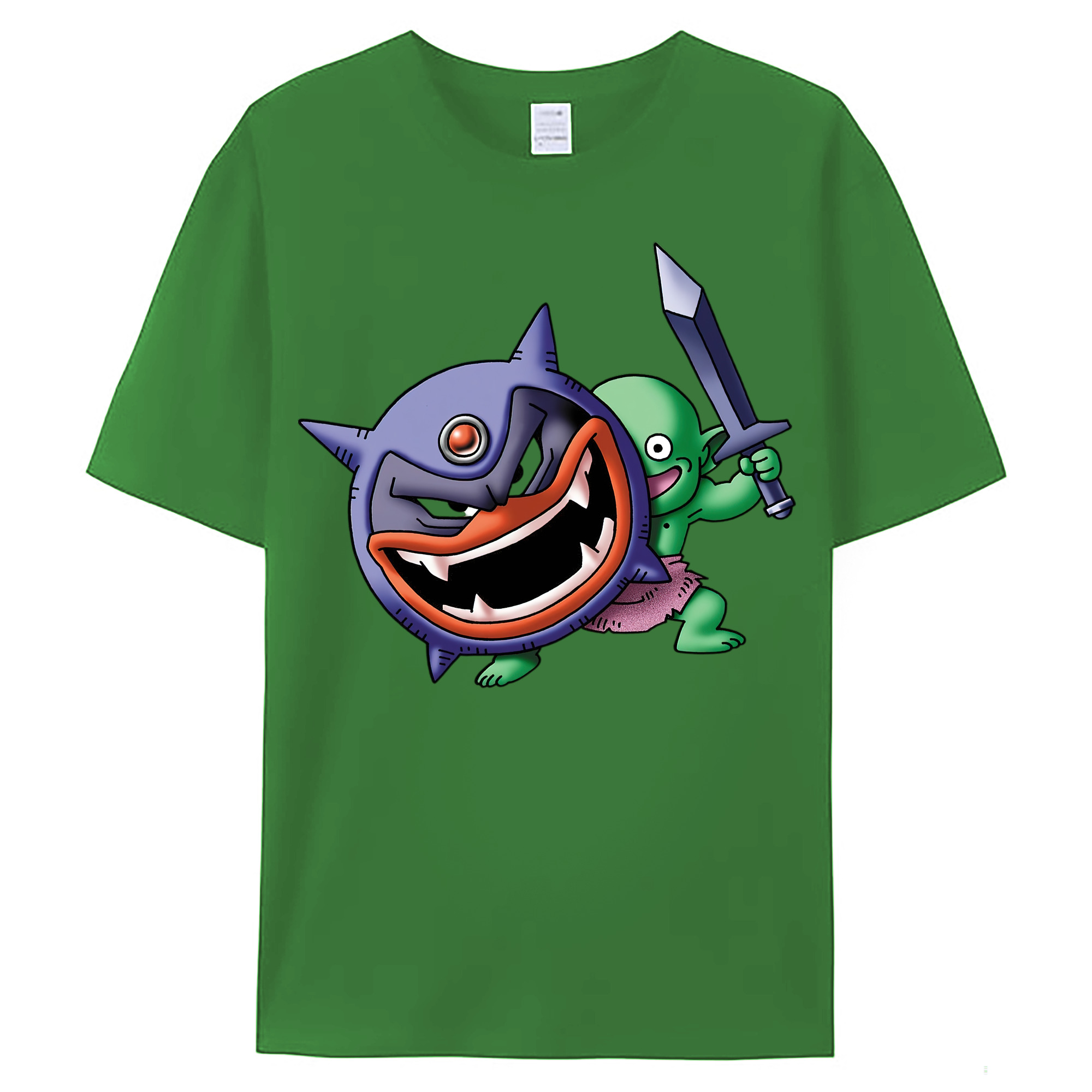 （画像用） ドラゴンクエスト Doragon Kuesuto Dragon Quest レディースカジュアルプリントTシャツ（綿100％）